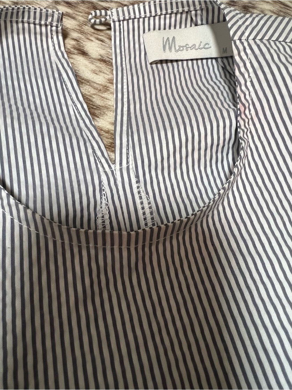 Sleeveless Black & White Striped Fit-and-Flare Assymetrical Dress - Picture 8 of 11